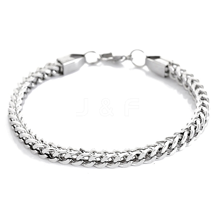 Titanium Stainless Steel Card Paper Chains Link Bracelets PW-WGB56CD-01-1