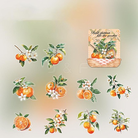 10PCS PET Self-Adhesive Fruit Stickers PW-WG3D8B8-01-1