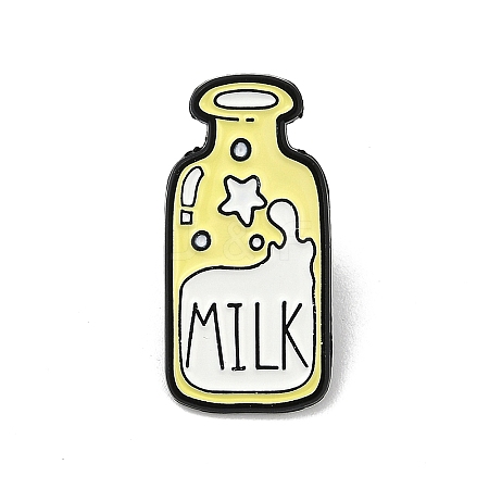 Cute Cow Theme Milk Drink Enamel Pins JEWB-R001-07EB-02-1