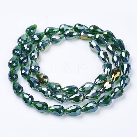 Electroplate Glass Beads Strands EGLA-D015-15x10mm-27-1