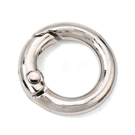 Alloy Spring Ring Clasps AL-CBAAE66-01P-1