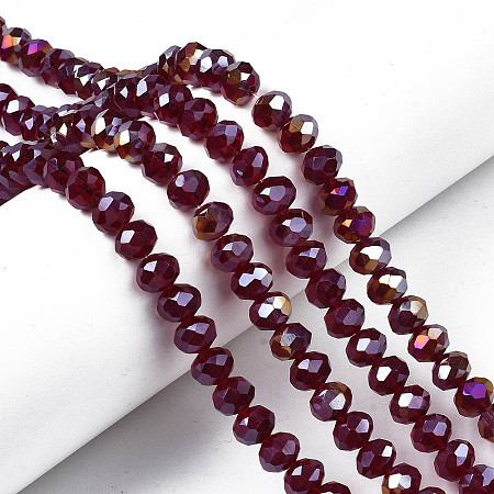 Electroplate Glass Beads Strands EGLA-A034-T6mm-B29-1