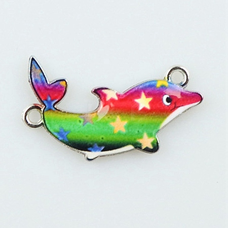 Alloy Enamel Connector Charms ENAM-TAC0010-04E-1