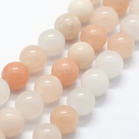 Natural Pink Aventurine Beads Strands X-G-I199-22-6mm-1