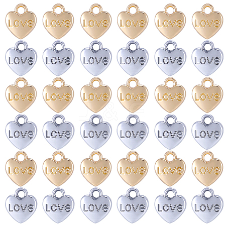 60Pcs 2 Colors Valentine's Day Rack Plating Alloy Pendants FIND-SC0022-81-1