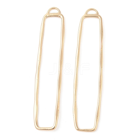 Brass Open Back Bezel Pendants KK-N256-01H-G-1