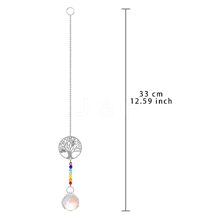 Crystal Glass Sun Catcher Pendant PW-WG8D0B8-03-1