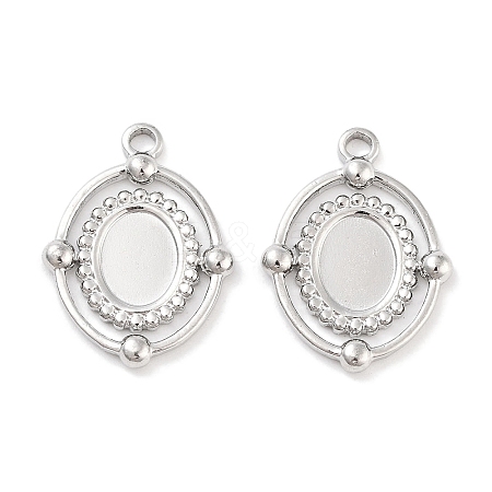 Non-Tarnish 304 Stainless Steel Pendant Cabochon Settings STAS-P364-07P-1