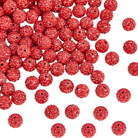 120Pcs Pave Disco Ball Beads RB-SC0001-13D-1