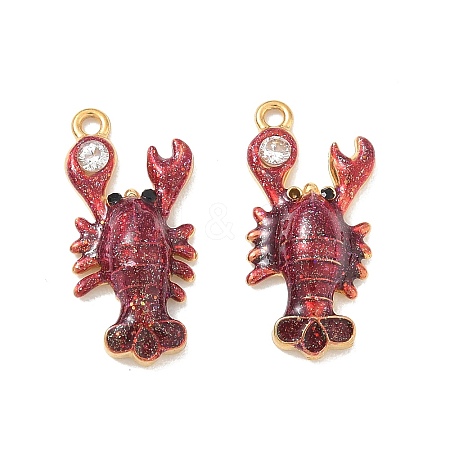 304 Stainless Steel Enamel & Glitter Powder Pendants STAS-Q119-07G-02-1