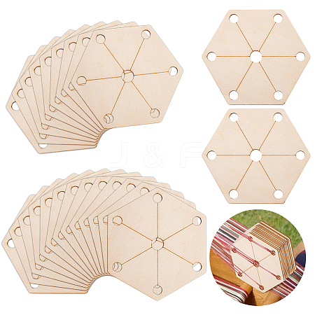 24Pcs Wood Tool for Knitting Loom Accessories TOOL-GA0001-90C-01-1