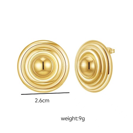 304 Stainless Steel Stud Earrings WG128D7-02-1