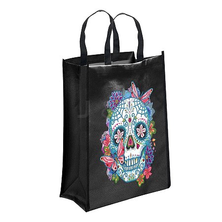 Skull DIY Diamond Painting Handbag Kits DIAM-PW0010-55K-1