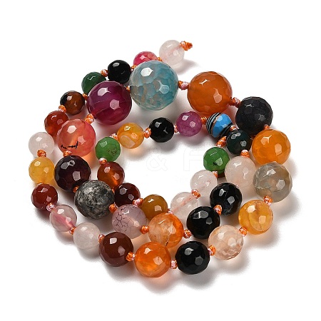 Natural Agate Beads Strands G-P562-B01-01-1