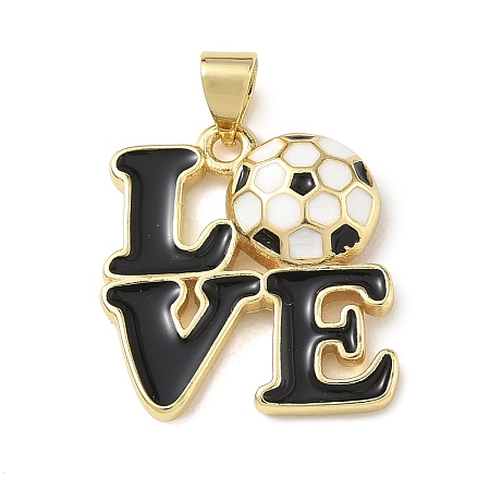 Football Theme Brass Enamel Pendants LS-KK-A303-01A-G02-1