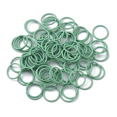 100Pcs Baking Paint Zinc Alloy Open Jump Rings FIND-WH0032-85B-05-1