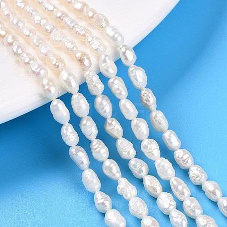 Natural Cultured Freshwater Pearl Beads Strands PEAR-N014-04G-1