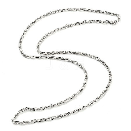 304 Stainless Steel Rope Chain Necklaces NJEW-M205-01P-1