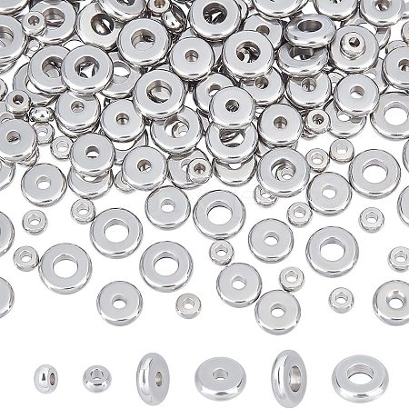 180Pcs 3 Style 304 Stainless Steel Spacer Beads STAS-DC0002-18-1