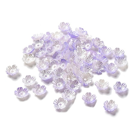 Gradient Color Acrylic Bead Caps OACR-Z028-01D-1