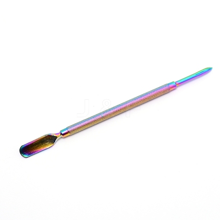 Double Head Stainless Steel Cuticle Pusher and Cutter MRMJ-WH0063-54-1