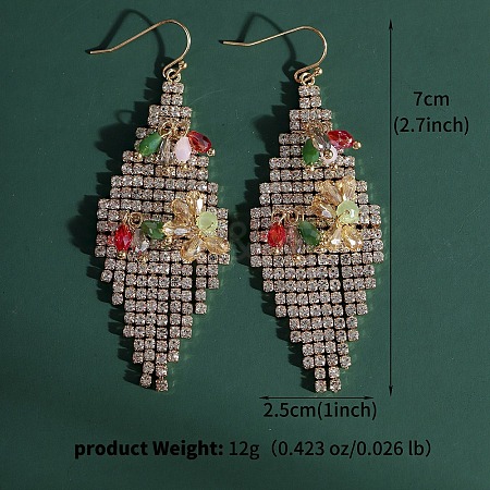 Rhinestone Dangle Earrings for Women PW-WGDCBCF-01-1