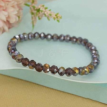 Classic Ethnic Style Faceted Glass Stretch Bracelets for Women RE4529-11-1