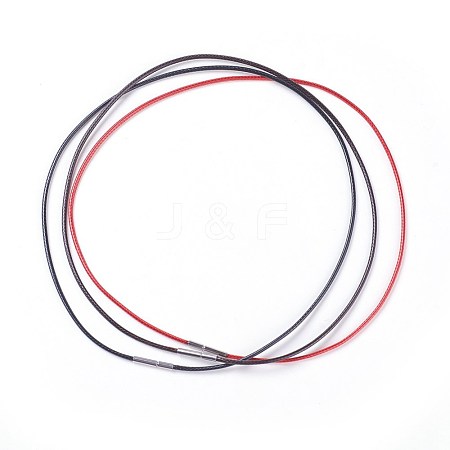 Waxed Polyester Cord Necklace Making MAK-I011-05-C-1