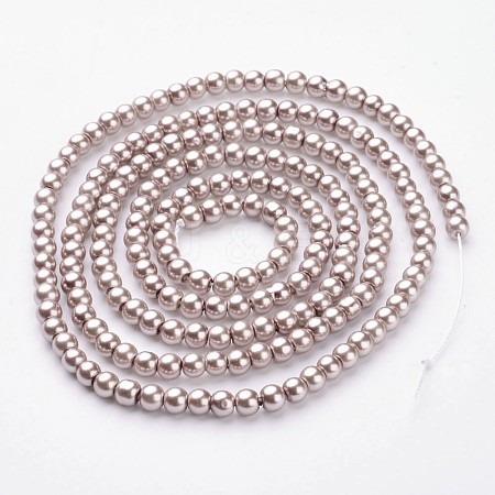 Glass Pearl Beads Strands X-HY-4D-B27-1