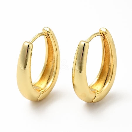 Brass Hinged Hoop Earrings for Women EJEW-A079-06G-1