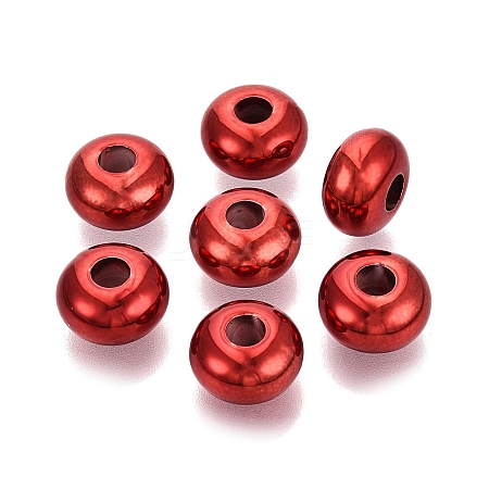 UV Plating Opaque Acrylic European Beads PACR-T017-19M-10-1