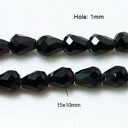 Crystal Glass Beads Strands X-GLAA-D034-15x10mm-14-1