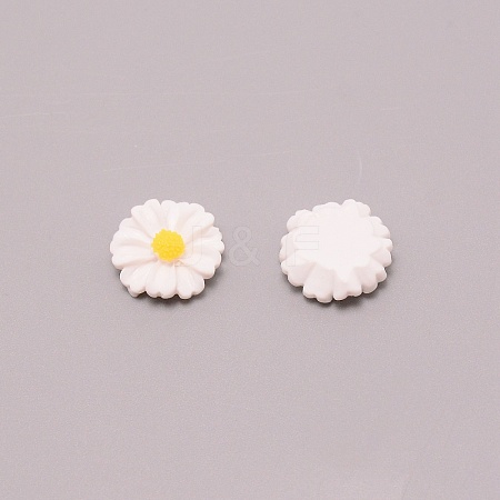 Opaque Resin Cabochons LS-RESI-WH0021-26-1