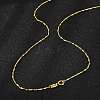 925 Sterling Silver Twisted Bar Link Chain Necklaces NJEW-H056-01B-G-2