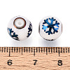 Christmas Opaque Glass Beads EGLA-R113-01F-3