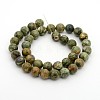 Natural Rhyolite Jasper Round Bead Strands G-M272-09-8mm-2