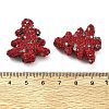 Christmas Tree Polymer Clay Rhinestone Beads CLAY-NH0001-14A-4