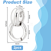 2Pcs 925 Sterling Silver Pendant Bails STER-PH0002-34-2