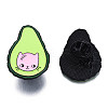4Pcs 4 Style Pear & Avocado Enamel Pins JEWB-N007-164-4