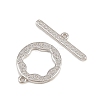 Flat Round Brass Toggle Clasps KK-G548-36P-2