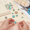 20Pcs 5 Styles 1-Hole Alloy Shank Buttons BUTT-CY0001-39-3