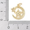 Rack Plating Brass Micro Pave Clear Cubic Zirconia Pendants KK-Z060-19G-3