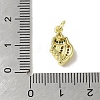 Real 18K Gold Plated Brass Pave Colorful Cubic Zirconia Pendants KK-M283-07A-02-3