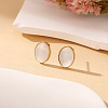 Natural Shell Oval Stud Earrings WV6287-2