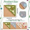 Olycraft 4Pcs 4 Style Felt & Kraft Paper Embroidery Corner Bookmarks FIND-OC0002-34-2