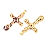 Brass Micro Pave Cubic Zirconia Pendants CU-CBAB3AD-11G-05-2