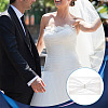Polyester One-shoulder Shawl for Bride AJEW-WH0596-370-5
