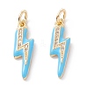 Brass Micro Pave Clear Cubic Zirconia Pendants LS-ZIRC-A019-12G-F-1