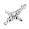 Cross Alloy Rhinestone Pendants FIND-U006-15P-03-2