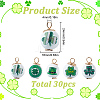 DICOSMETIC 30Pcs Saint Patrick's Day Printed Wood Pendants FIND-DC0004-82-2